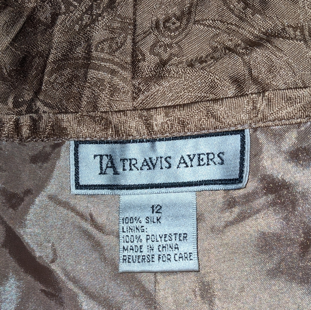 Vintage Travis Ayers Gold Paisley Silk Trousers - Picture 8 of 8